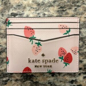 Kate Spade 🍓 Staci Wild Strawberry 🍓 Small Slim Card Holder